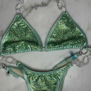 Green competition bikini